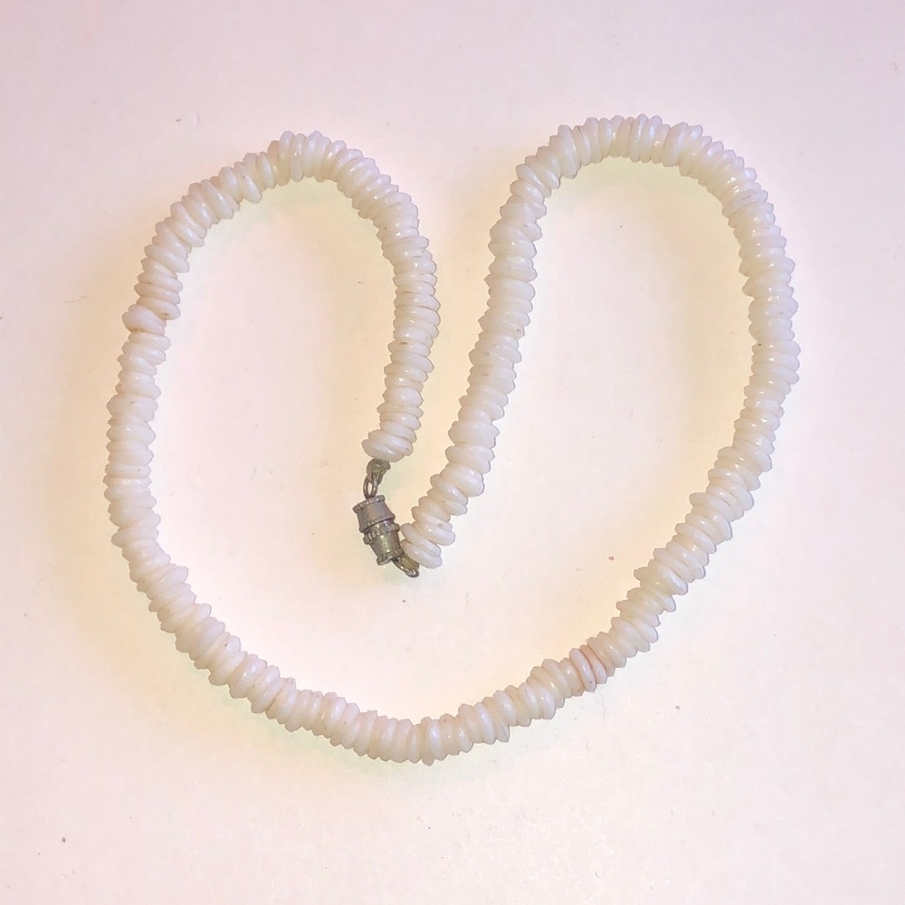 Delicate White Puka Shell Beaded Boho Necklace
